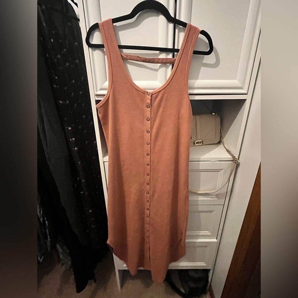 Daily Practice waffle midi dress